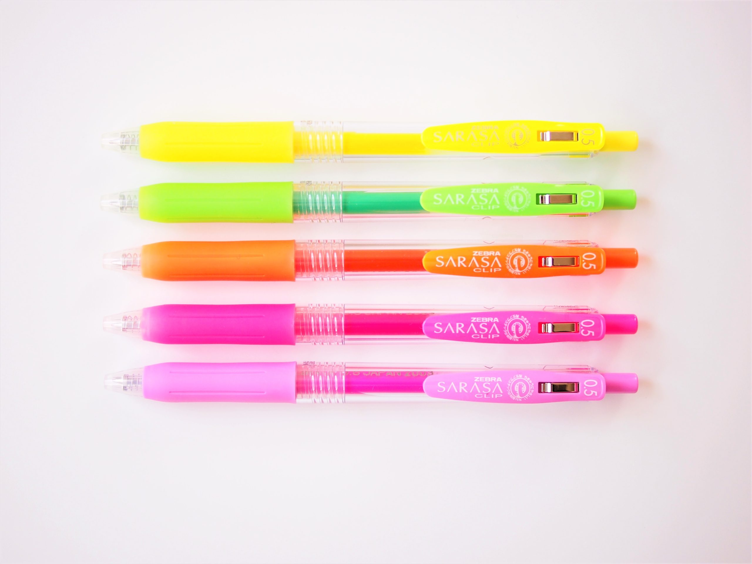 勉強シーンに最適な蛍光色のペン サラサクリップ ネオンカラー 全5色レビュー Penote 文房具ブログ