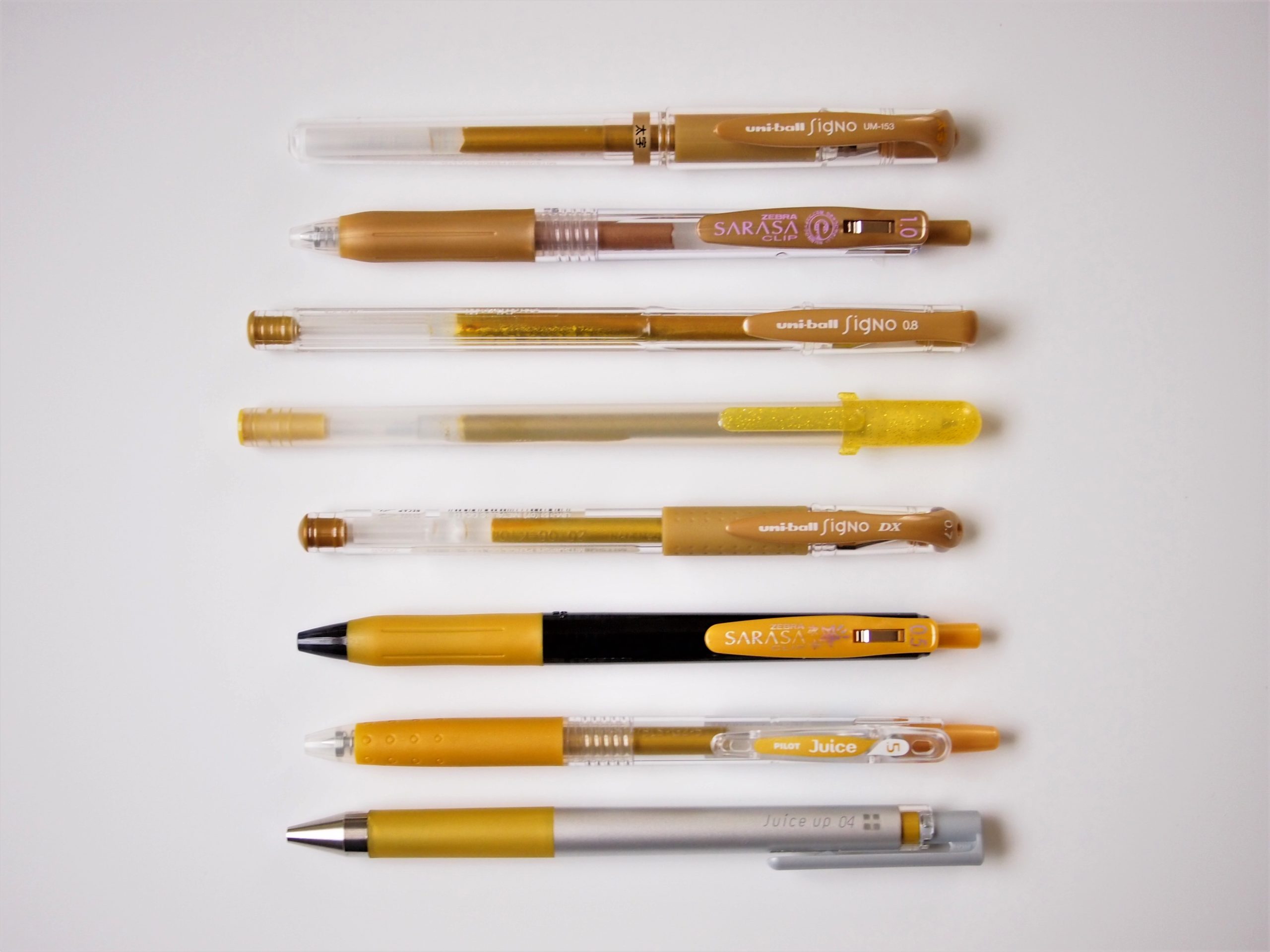 おすすめ「ゴールド」インクのボールペン8色を比較レビュー